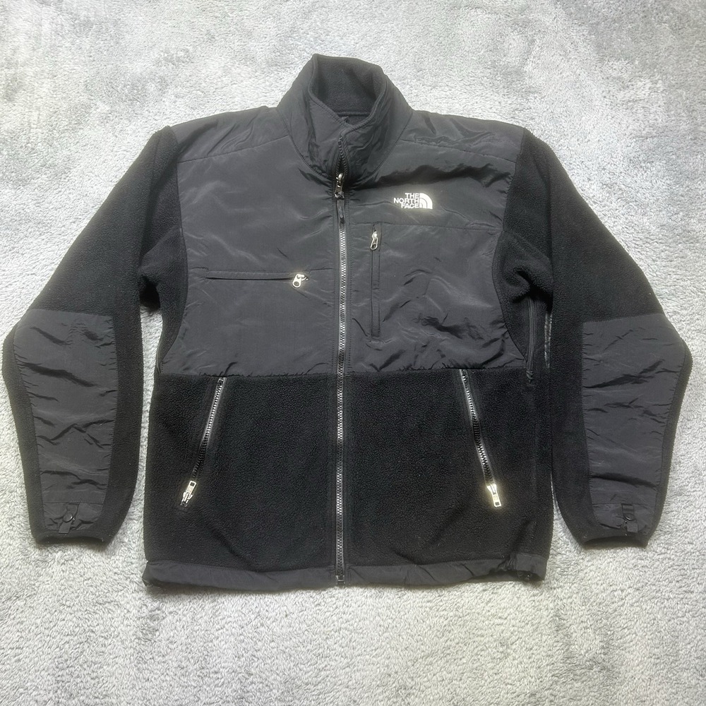 The North Face Denali Fleece Jacket Mens S Black Polartec Outdoor Full Zip HOLE